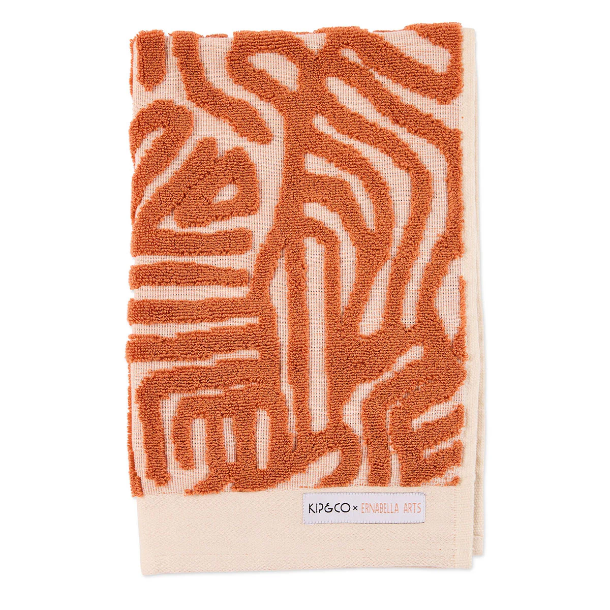 Hand Towel Sand Embossed Terry Kalaya Tjukurpa - Kip & Co