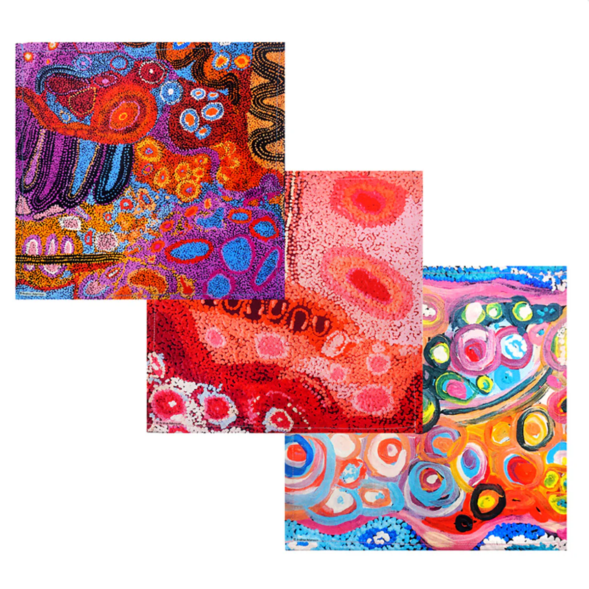 Handkerchiefs Set of 3 Andrea Mimpitja Adamson - Better World Arts - Image 2