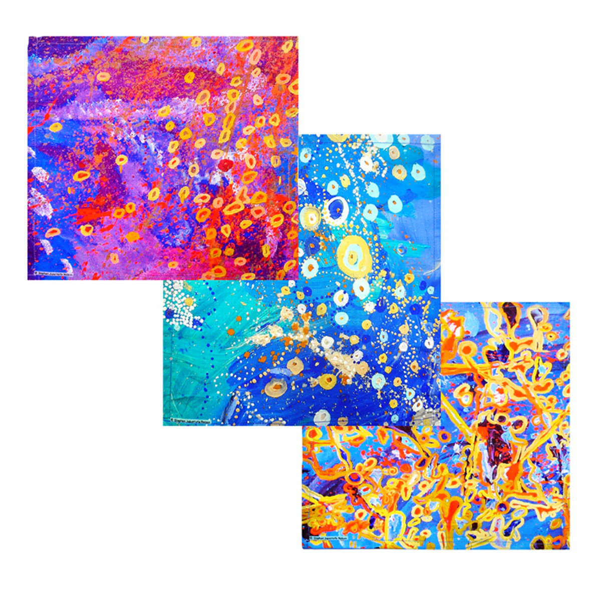 Handkerchiefs Set of 3 Stephen Jupurrula Nelson - Better World Arts - Image 2