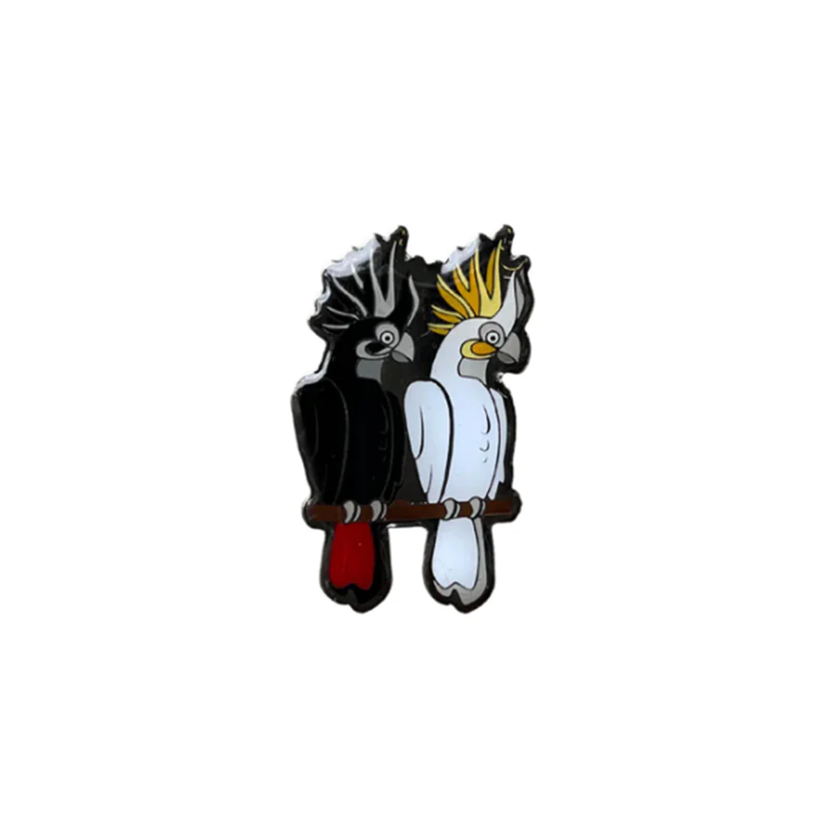 Hat Badge Black and White Cockatoo - Wilmot Harvey