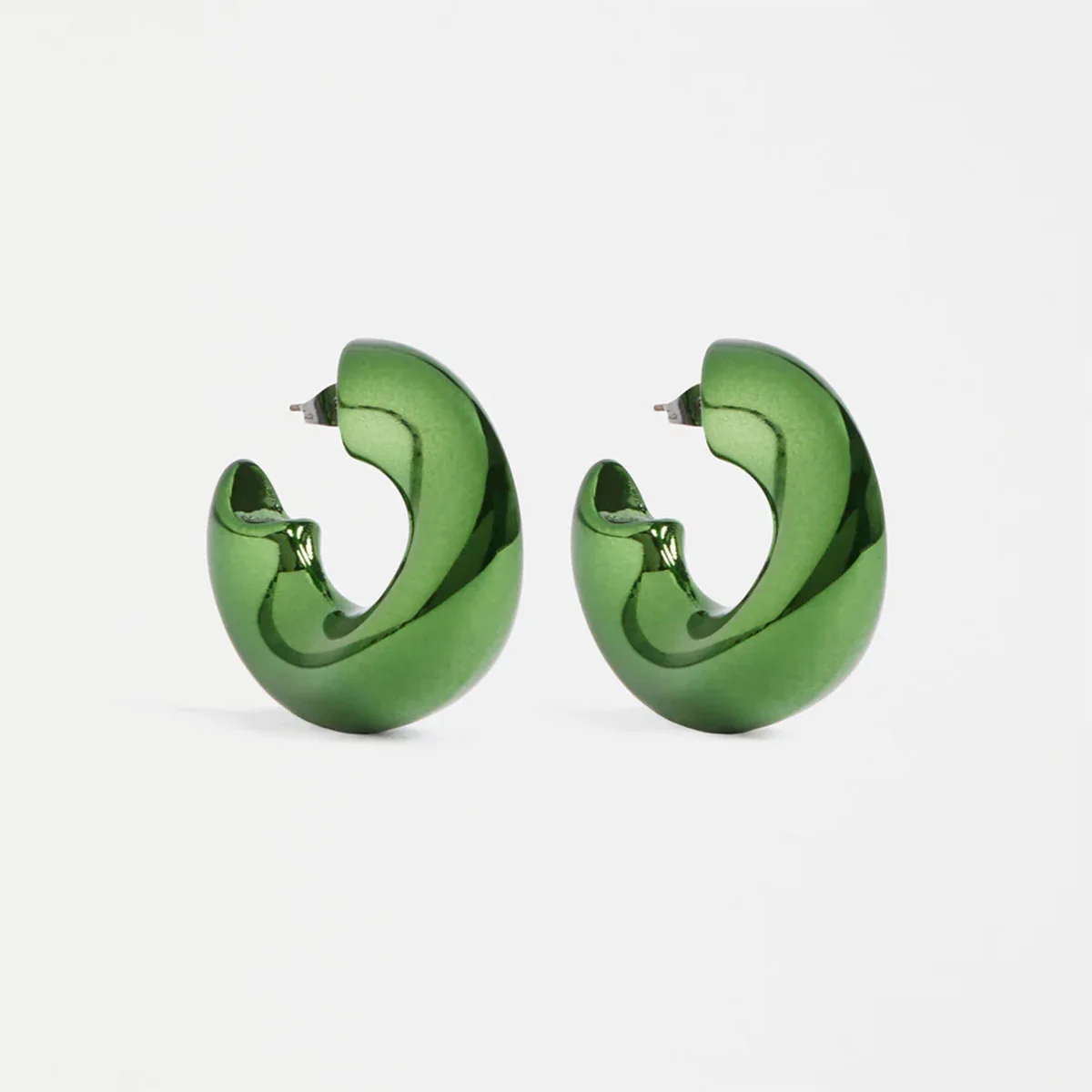 Hoop Earring Askla Milan Green - Elk Accessories