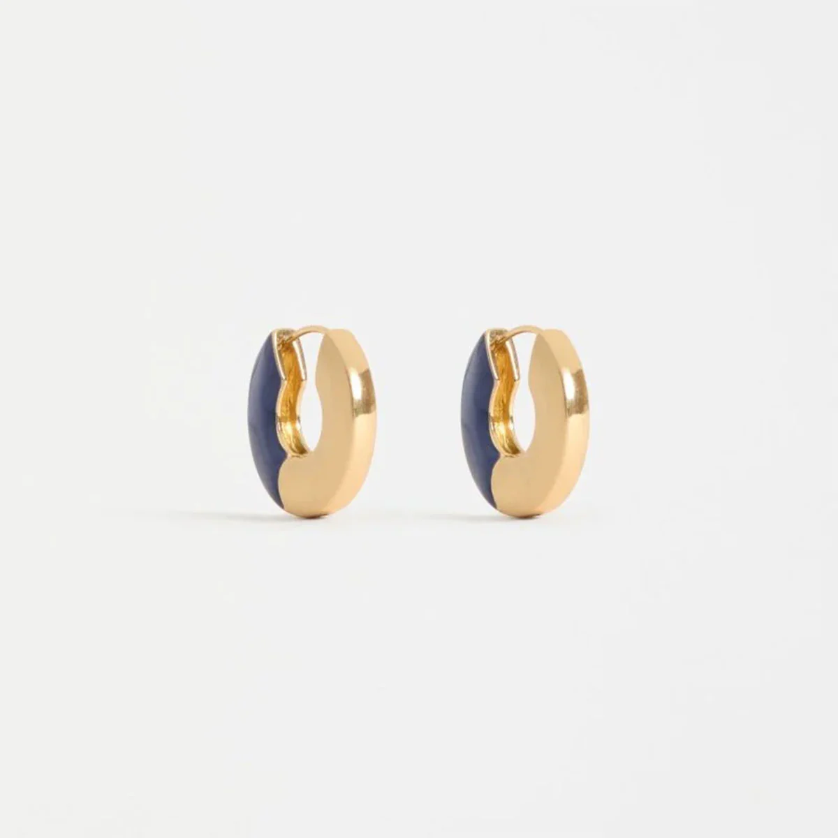 Hoop Earring Itva Bright Navy - Elk Accessories