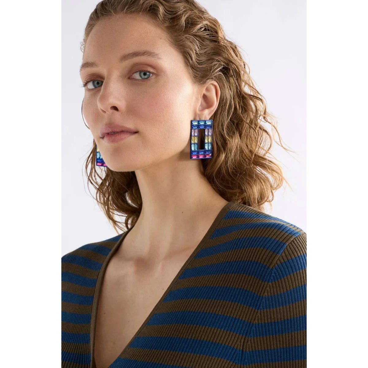 Hoop Earring Jilsa Navy Large - Elk Accessories - Image 2