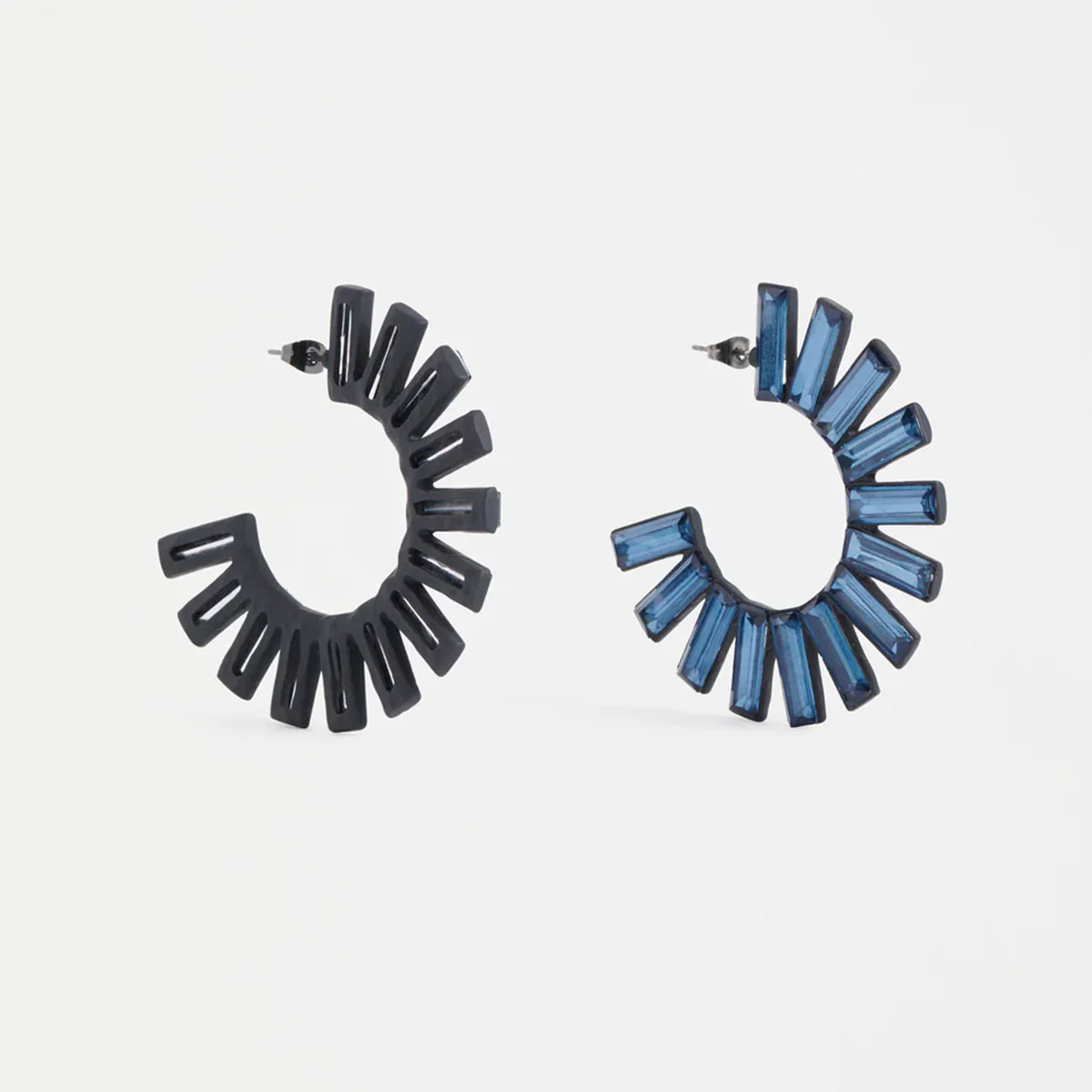 Hoop Earring Jule Bright Navy Large - Elk Accessories