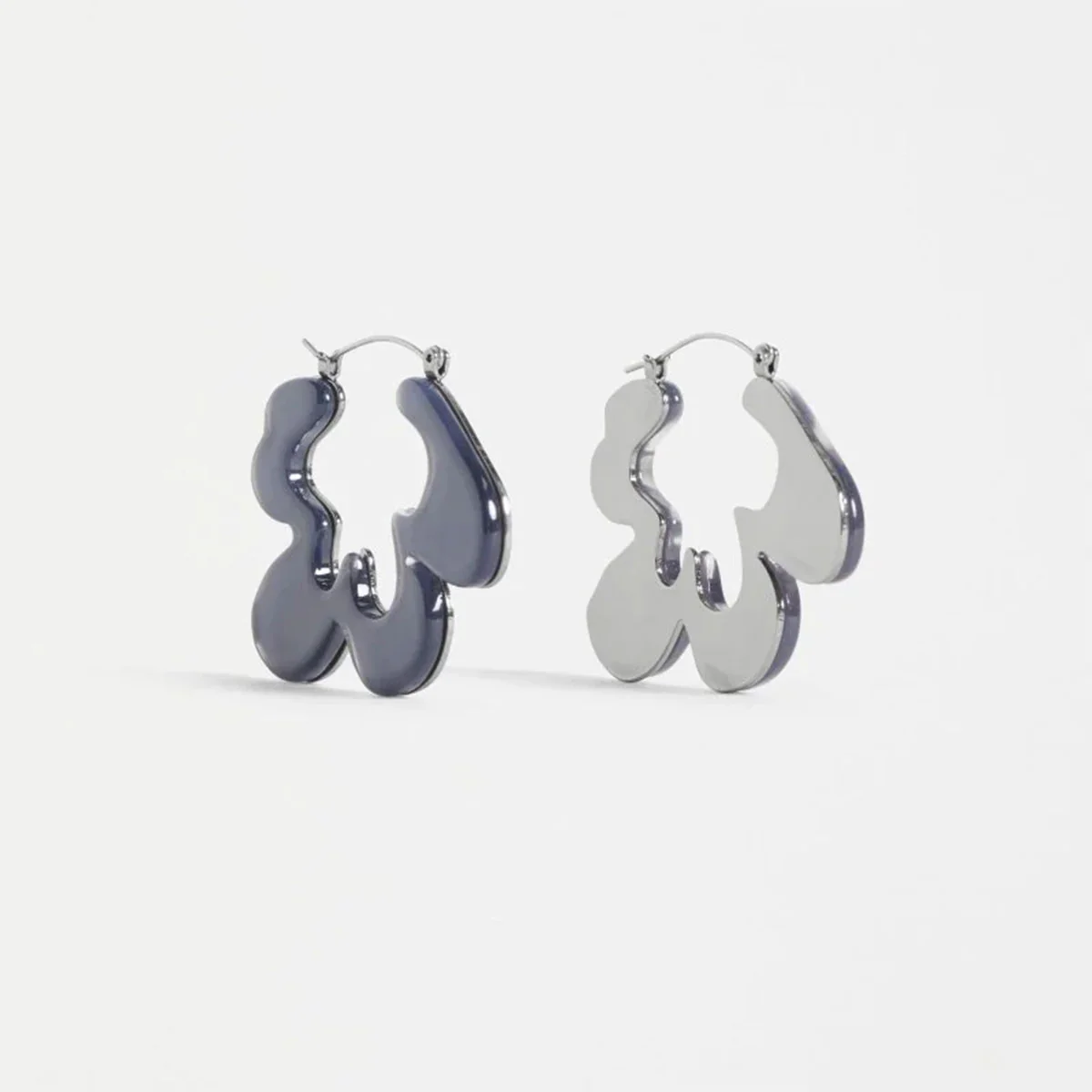 Hoop Earring Lomma Bright Navy - Elk Accessories