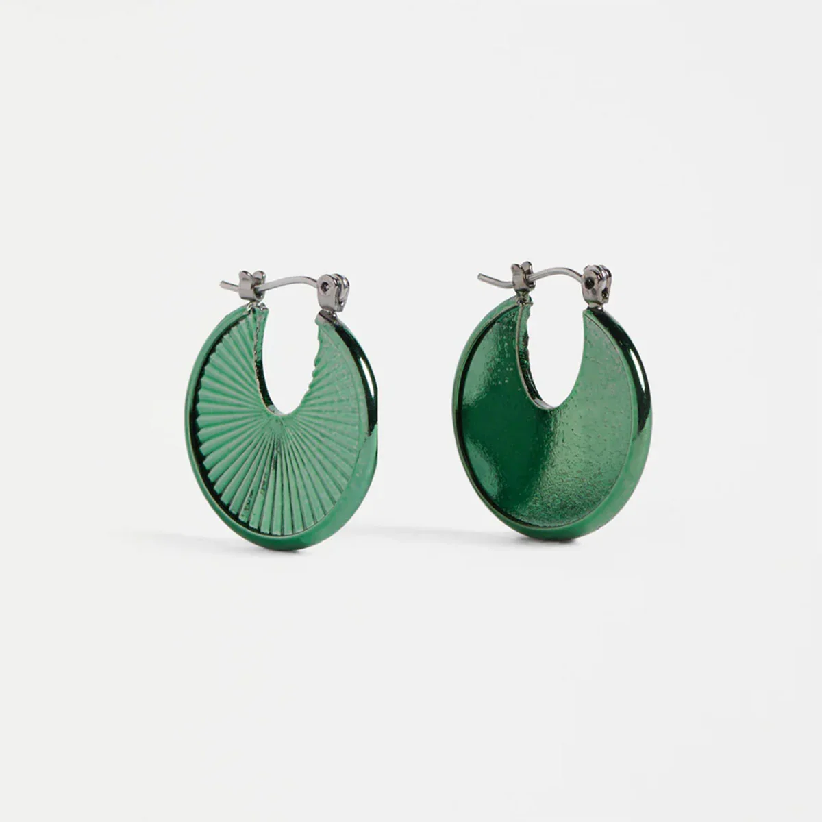 Hoop Earring Saku Milan Green - Elk Accessories