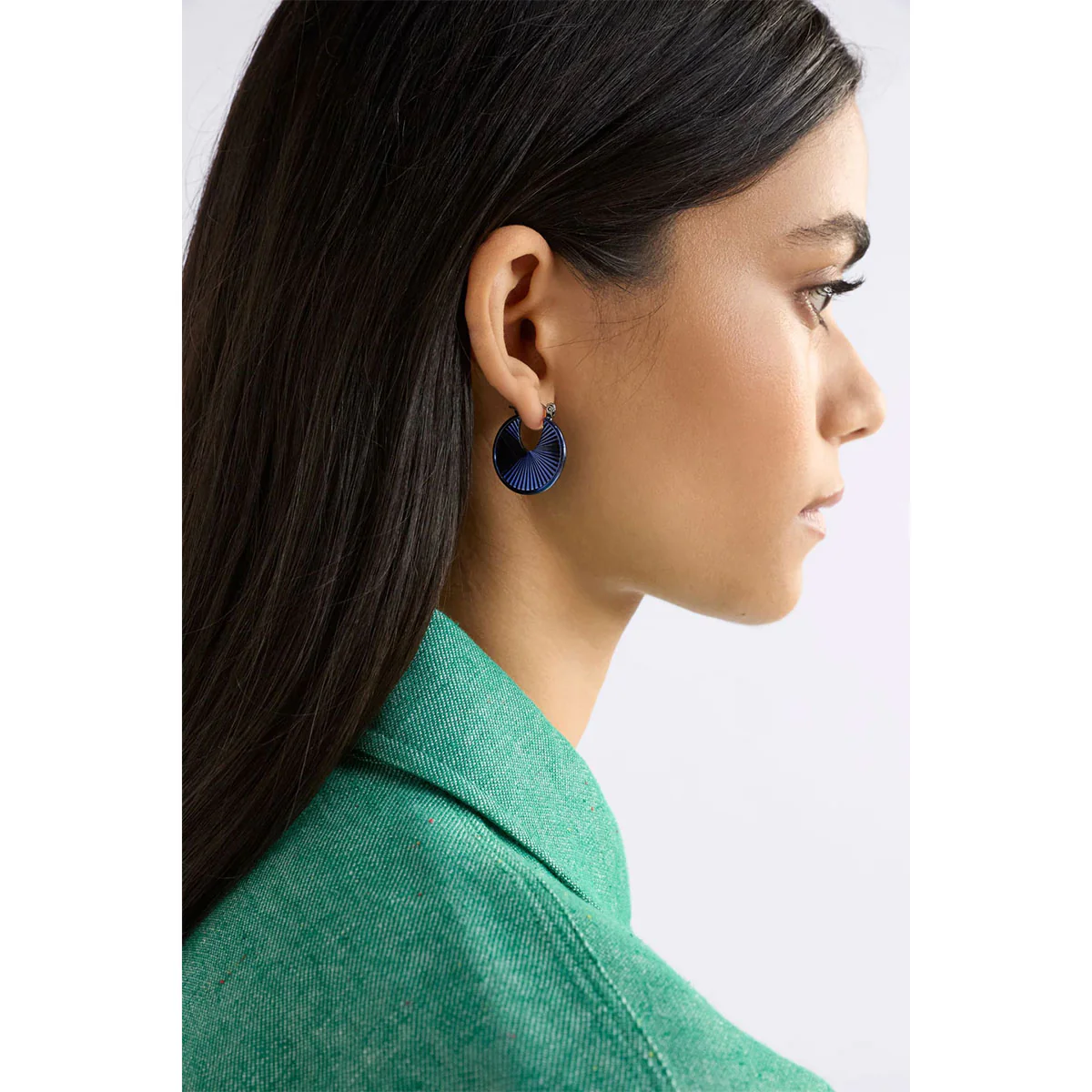 Hoop Earring Saku Milan Green - Elk Accessories - Image 2