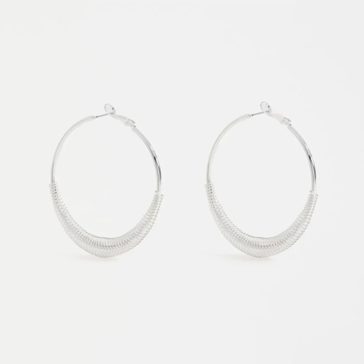 Hoop Earring Solf Metallic Silver - Elk Accessories