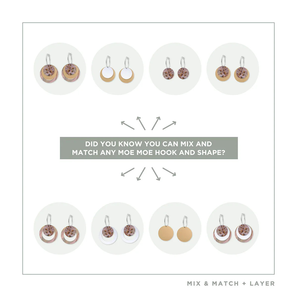 Hoop Earrings Gumnuts Three Circle Ellis Rowan - Moe Moe Design - Image 3