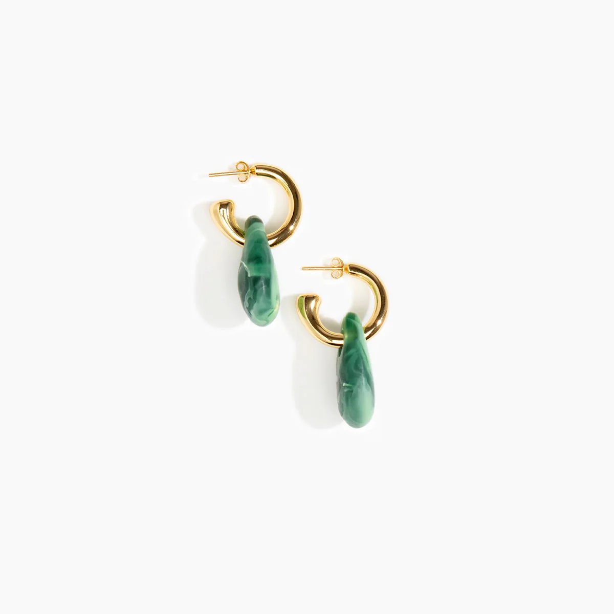 Hoop Earrings Small Hoop Moss - Dinosur Designs