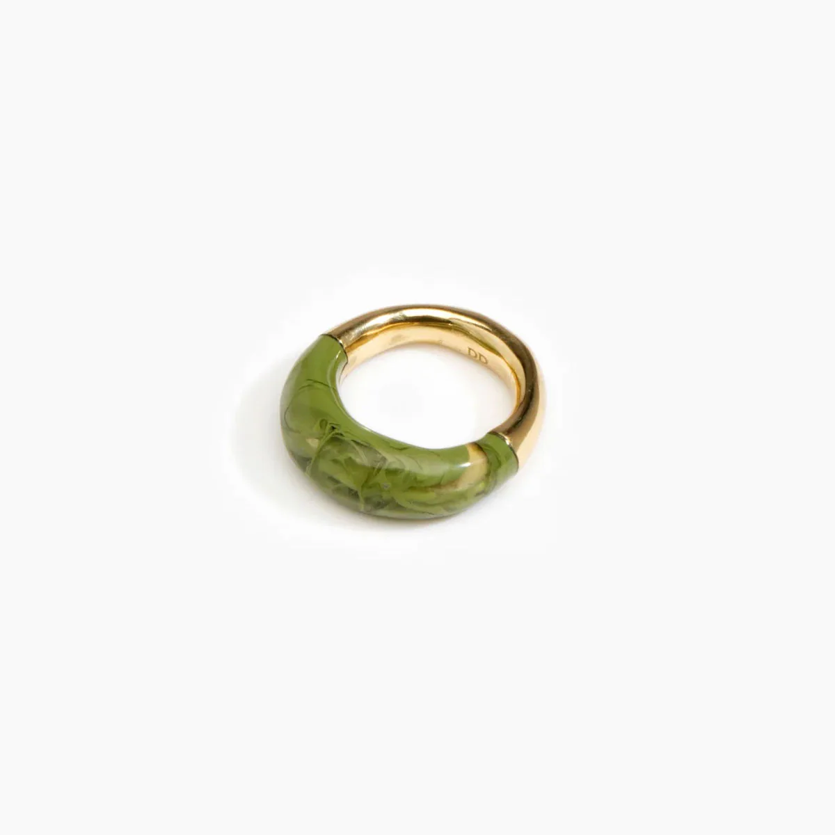 Horn Ring Olive MED - Dinosaur Designs