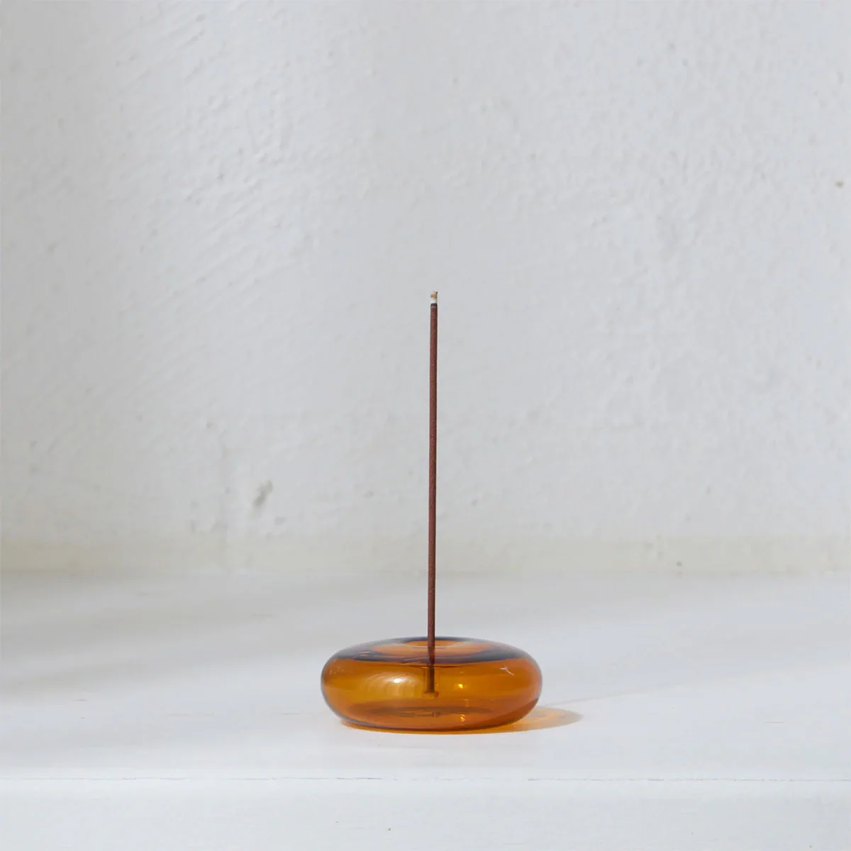 Incense Holder Glass Vessel Amber - Gentle Habits