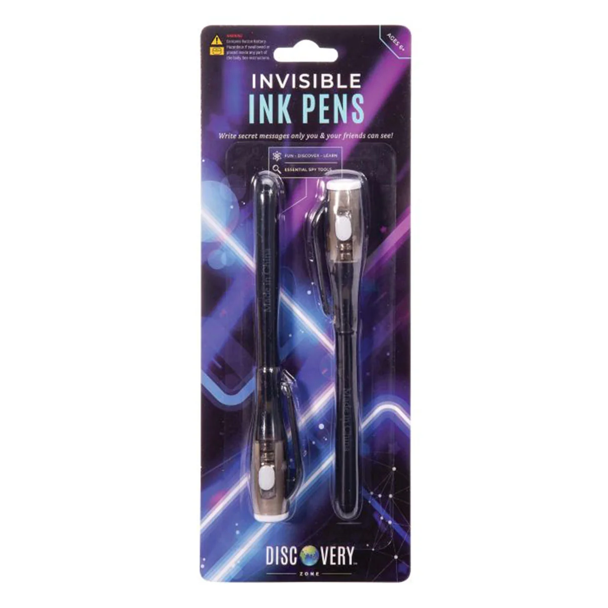 Invisible Ink Pens With Light Set 2 Discovery Zone - Isalbi