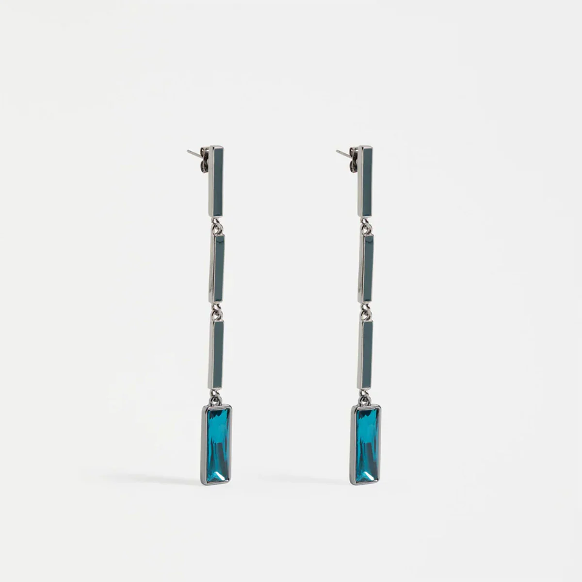 Ival Long Drop Earring Peacock - Elk Accessories