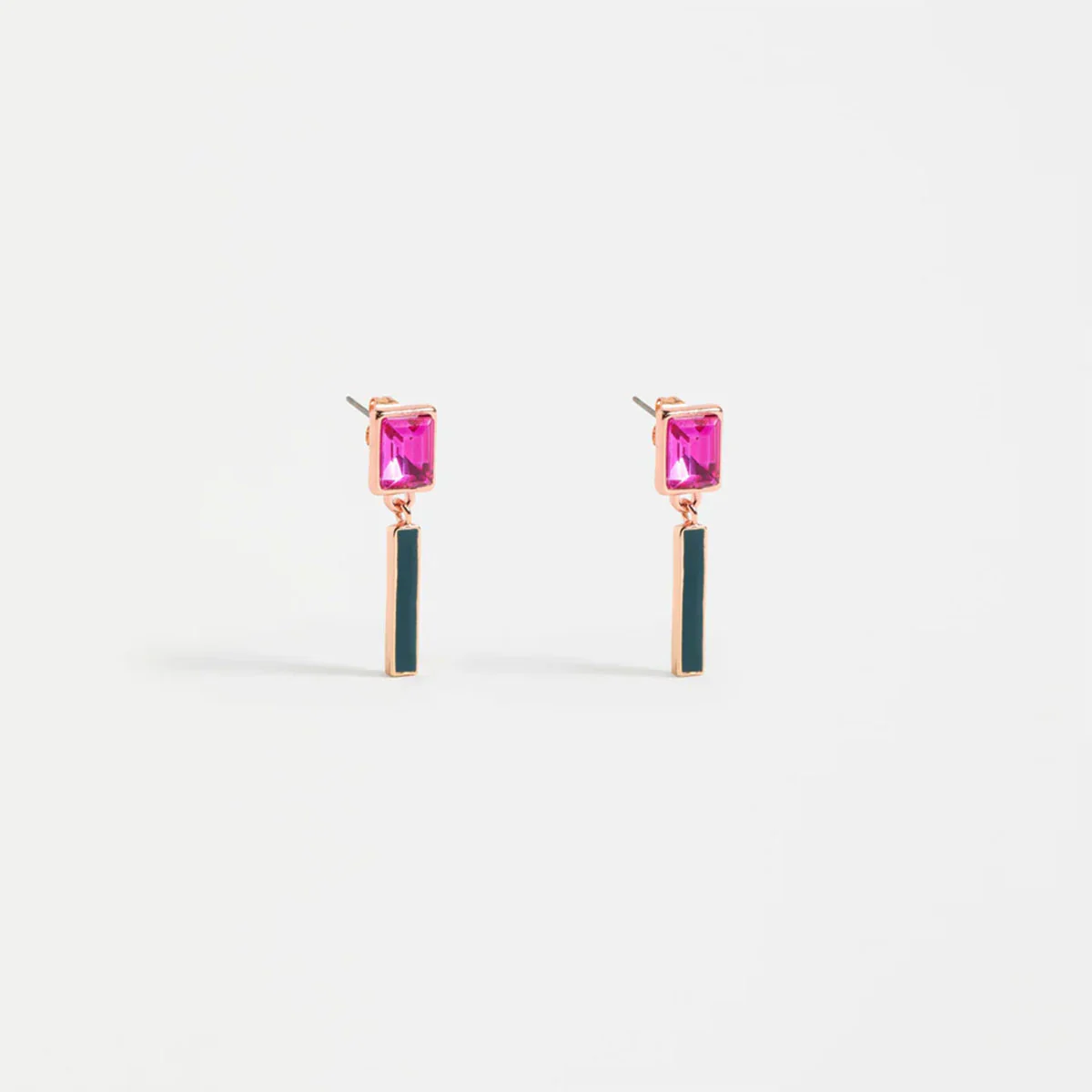 Ival Short Drop Earring Fuchsia - Elk Accessories