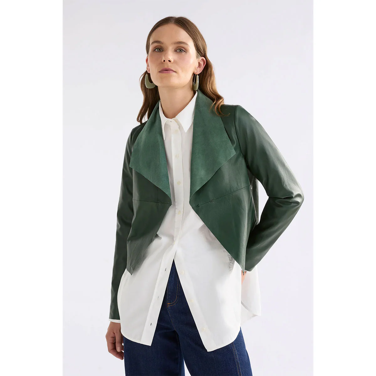 Jacket Leather Milan Green - Elk Accessories - Image 2