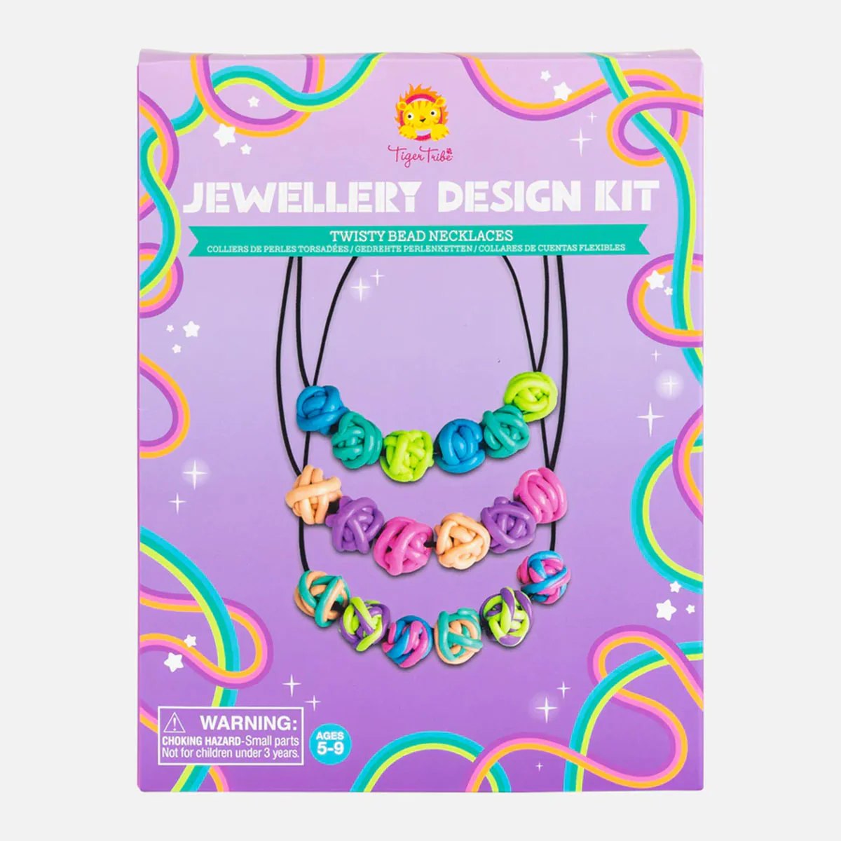 Jewellery Design Kit Twisty Beads necklaces - Tiger Tribe