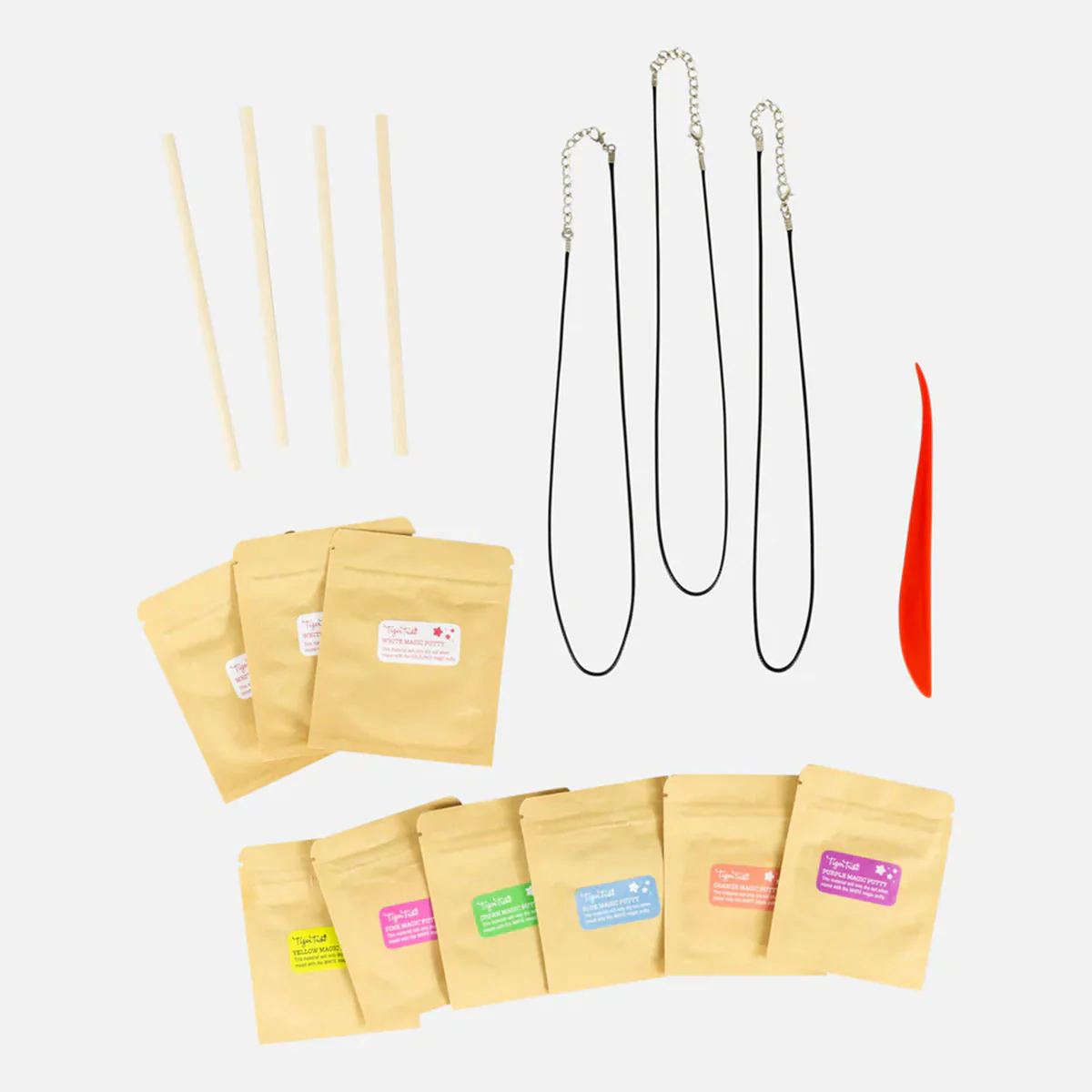 Jewellery Design Kit Twisty Beads necklaces - Tiger Tribe - Image 2