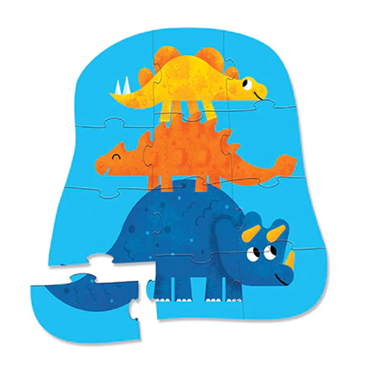 Jigsaw Puzzle Mini 12pc Dino Friends - Tiger Tribe - Image 2