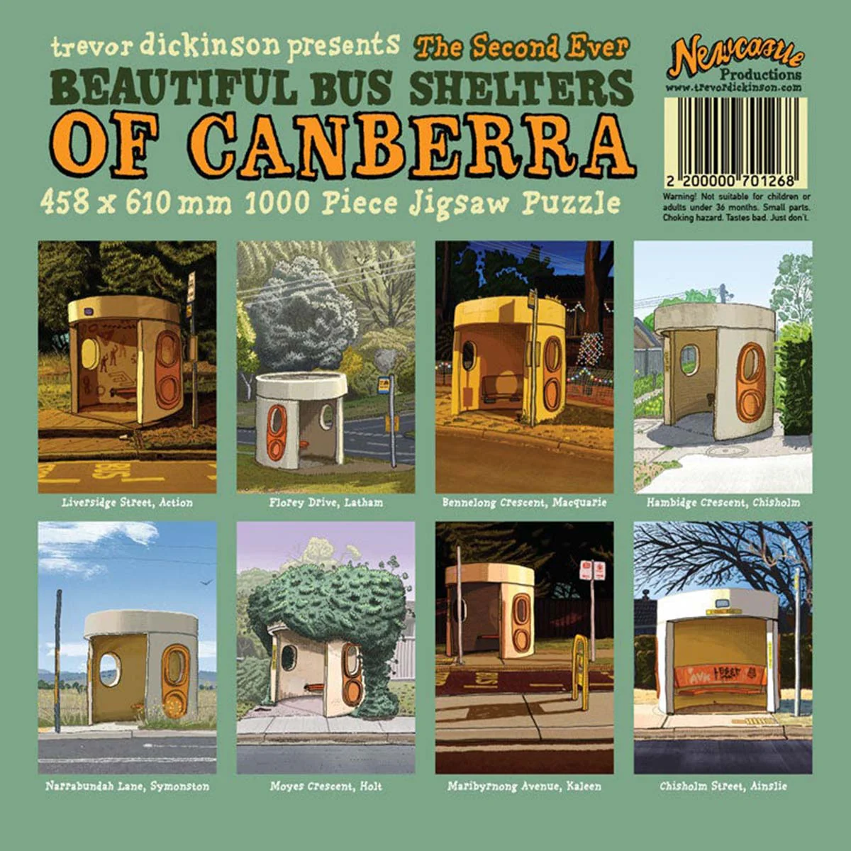 Jigsaw Puzzle The Second Ever Beautiful Bus Shelters of Canberra 1000pc - Trevor Dickinson - Image 3