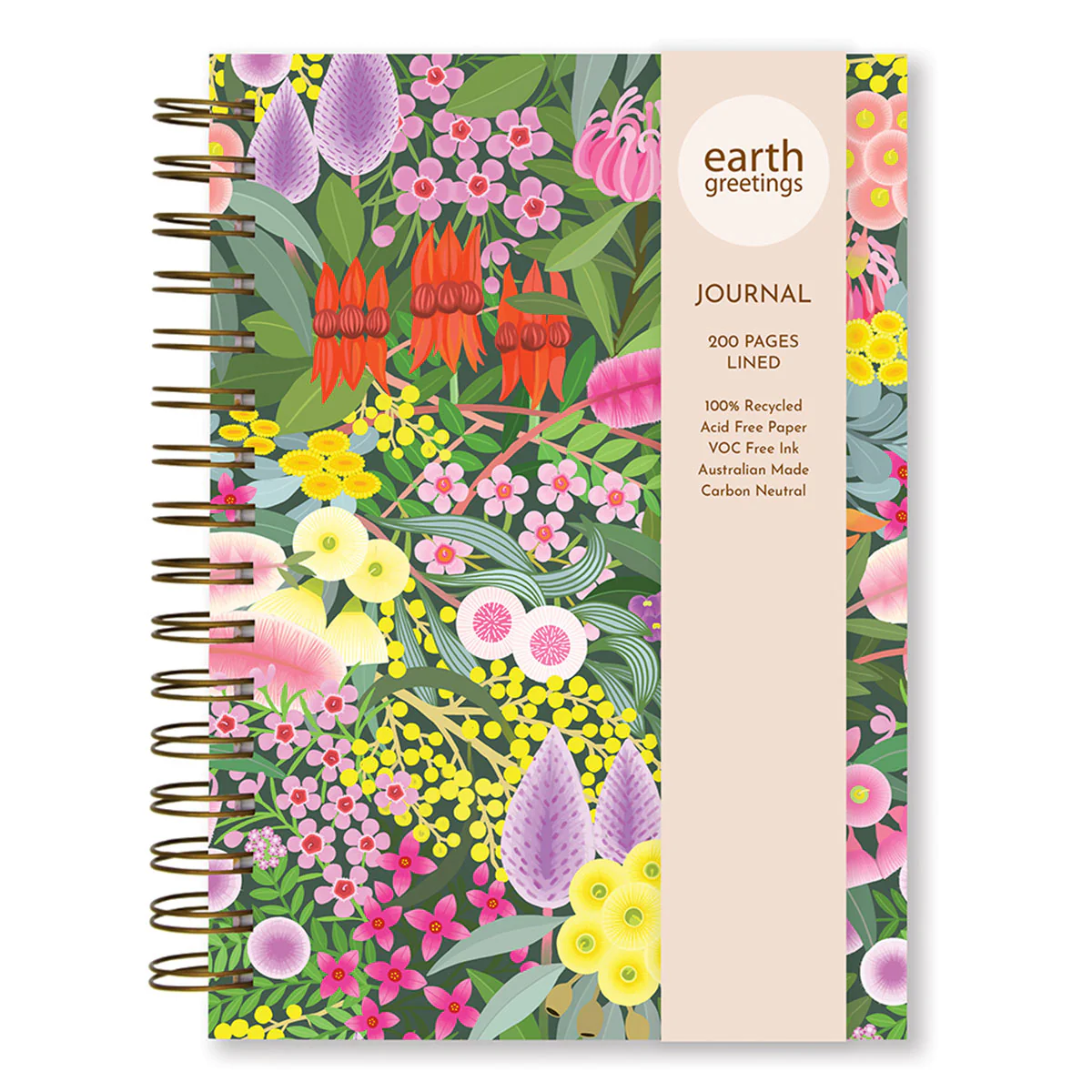 A5 Journal Lined Native Gems - Earth Greetings
