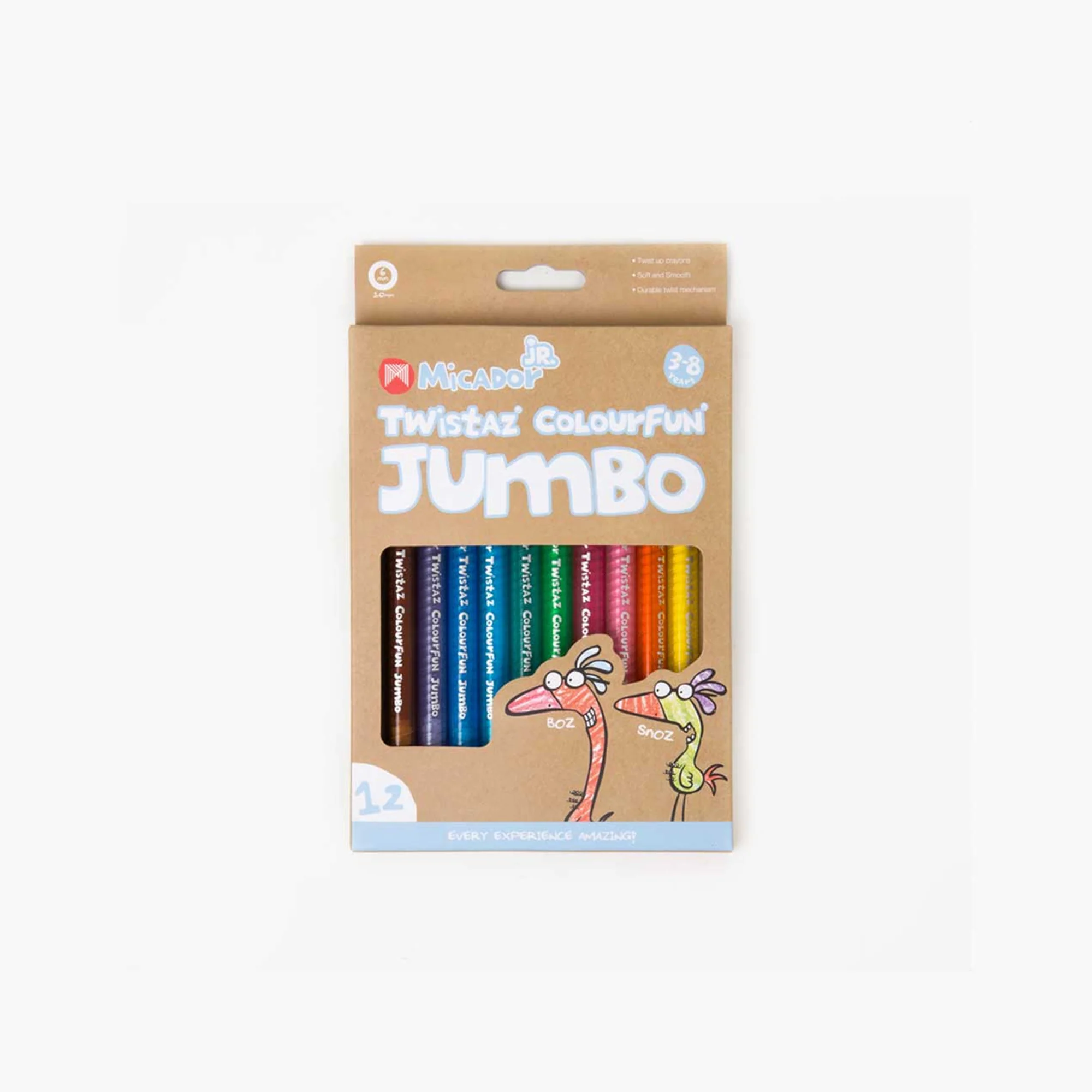 Jumbo Crayons Twistaz Wallet 12 Pack - Micador
