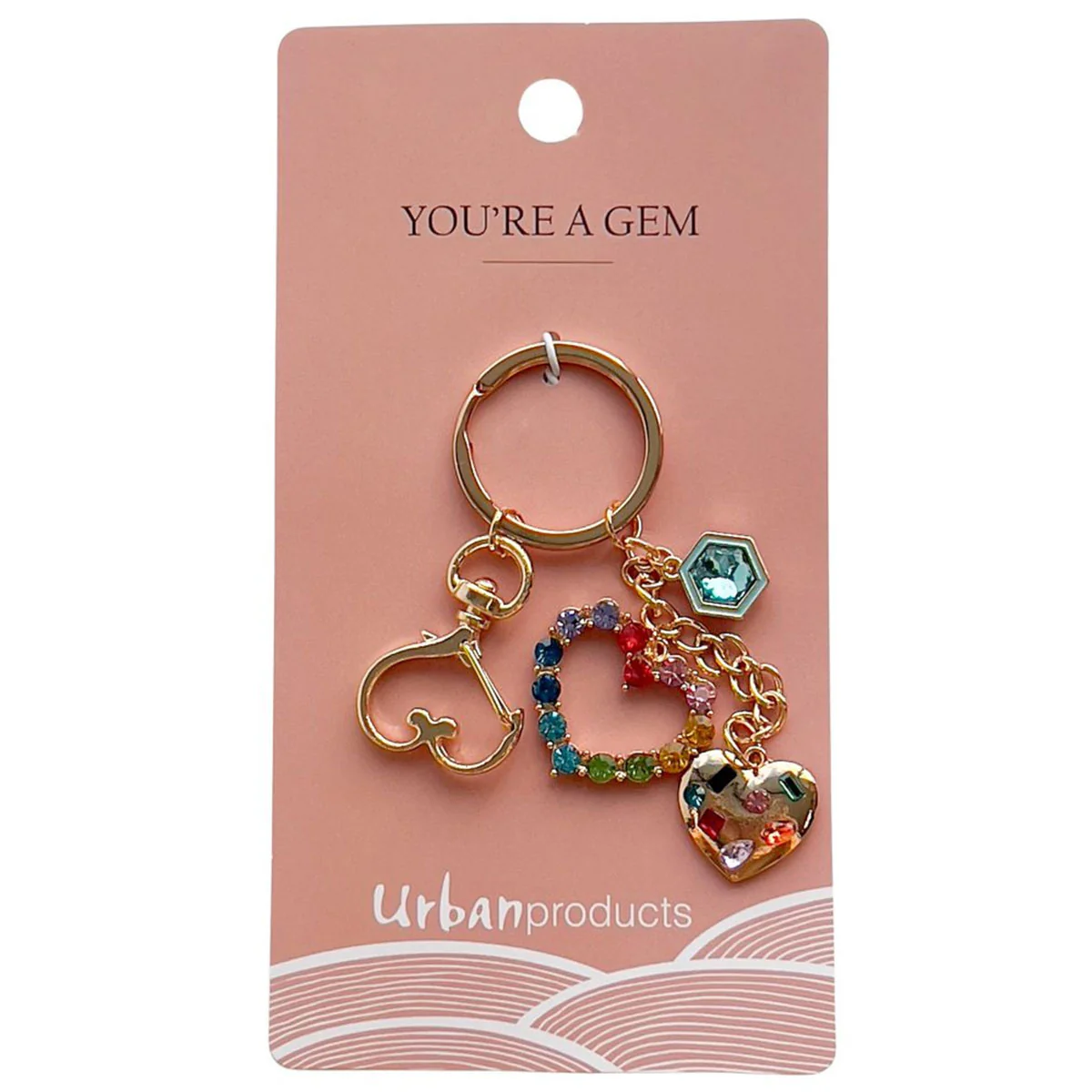 Keyring Gem Colourful 12cm - Urban Products