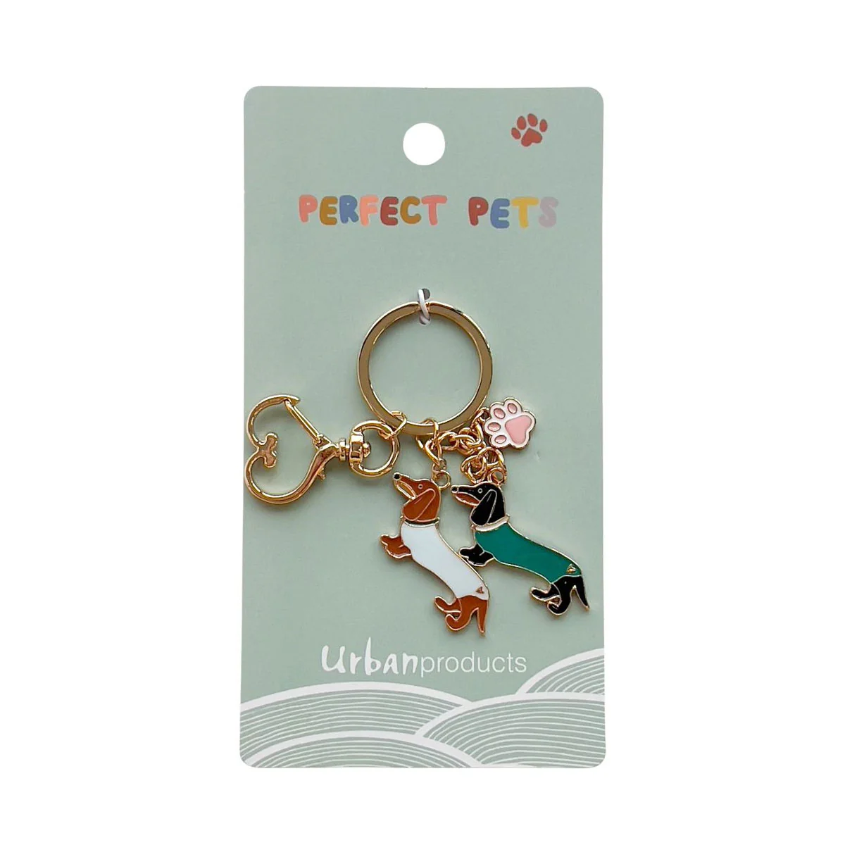 Keyring Sausage Dogs Colourful - Urban Products