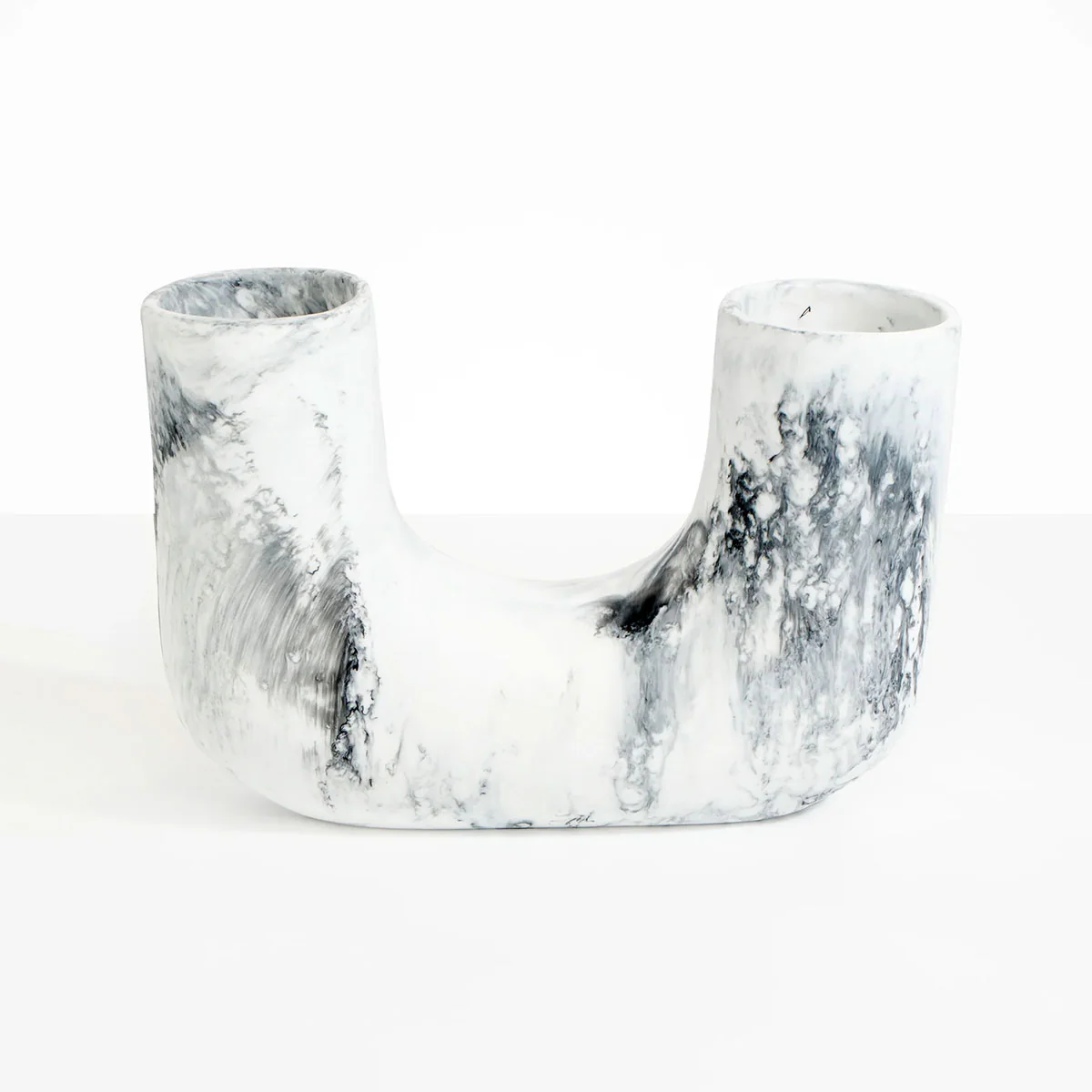 Large Branch Vase White Marble - Dinosaur Designs