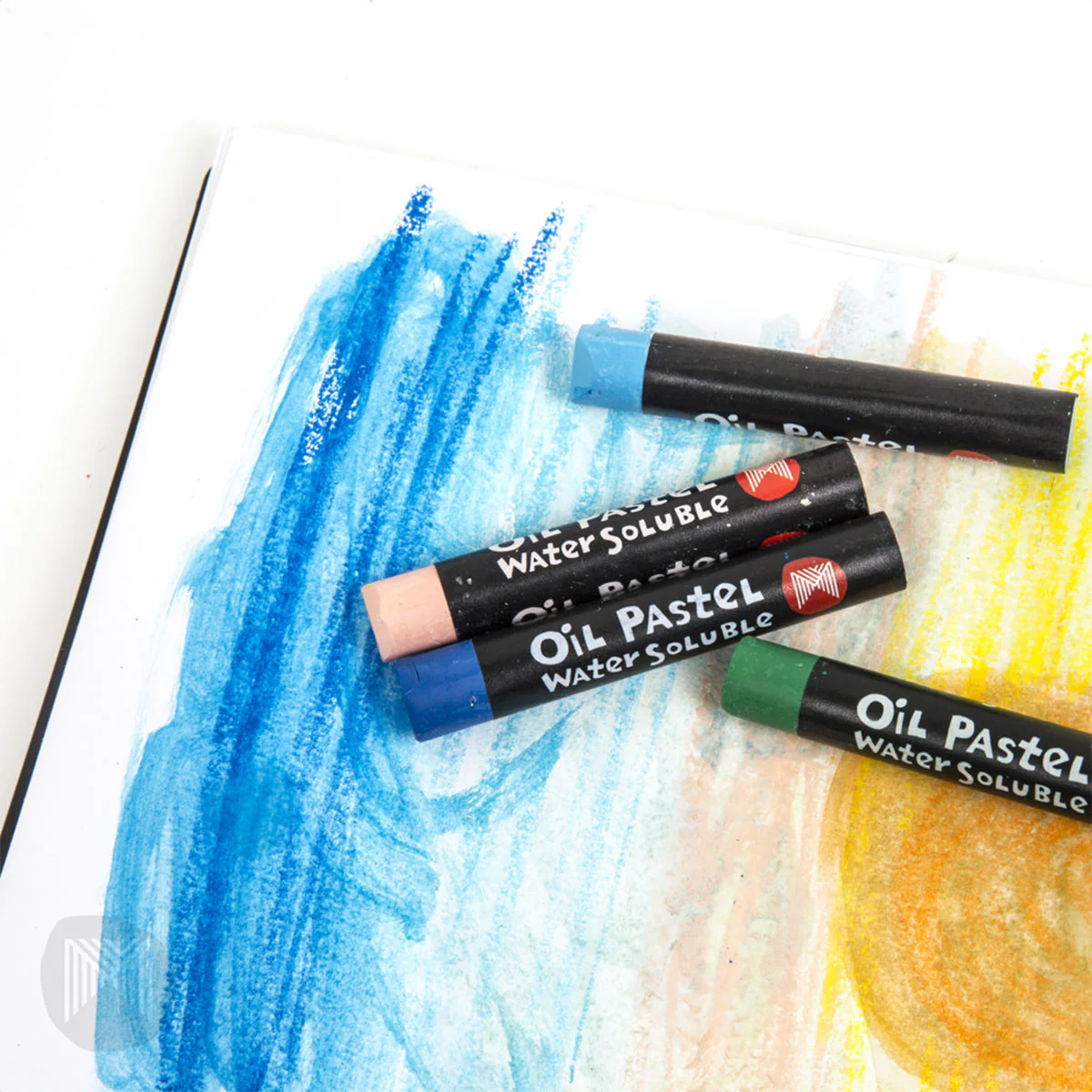 Large Oil Pastels Pack 12 Watersoluble - Micador - Image 2