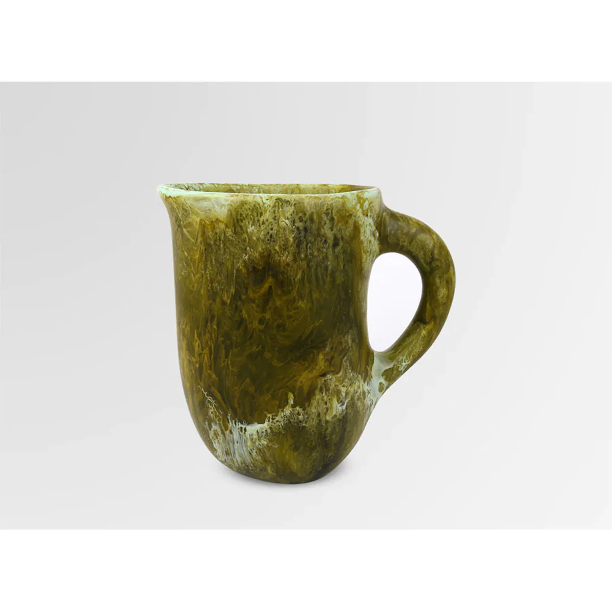 Large Resin Rock Jug Malachite - Dinosaur Designs