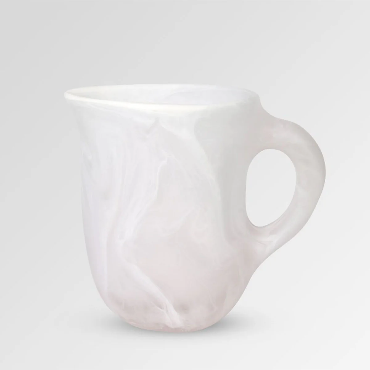 Large Resin Rock Jug White/Clear Swirl - Dinosaur Designs