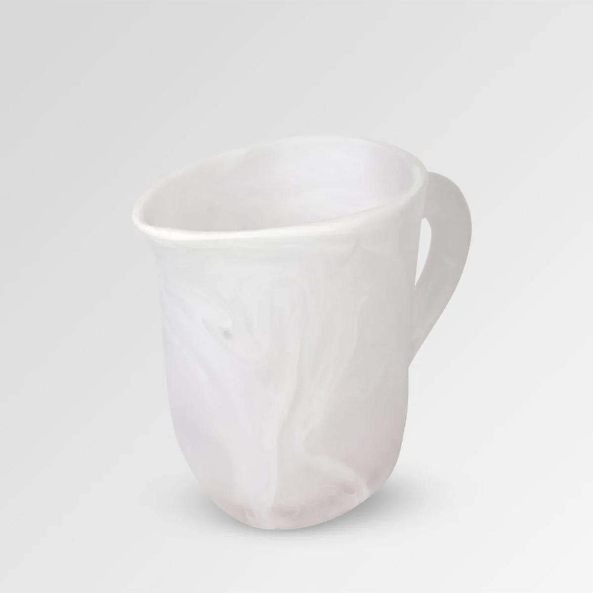 Large Resin Rock Jug White/Clear Swirl - Dinosaur Designs - Image 2