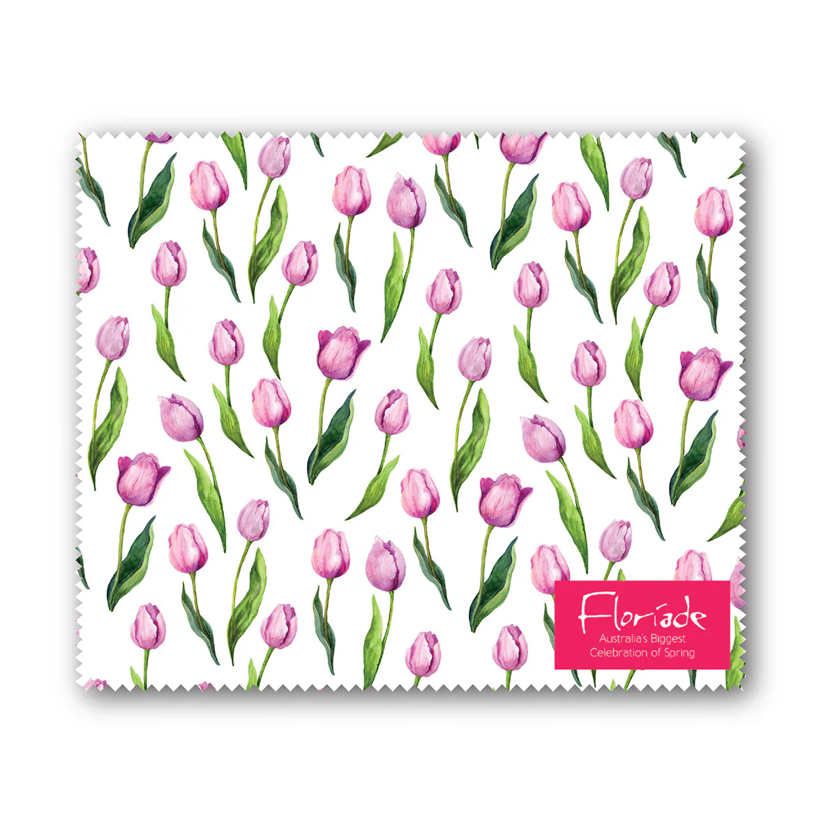 Lens Cloth Floriade Purple Tulip Pattern - Branded Ideas