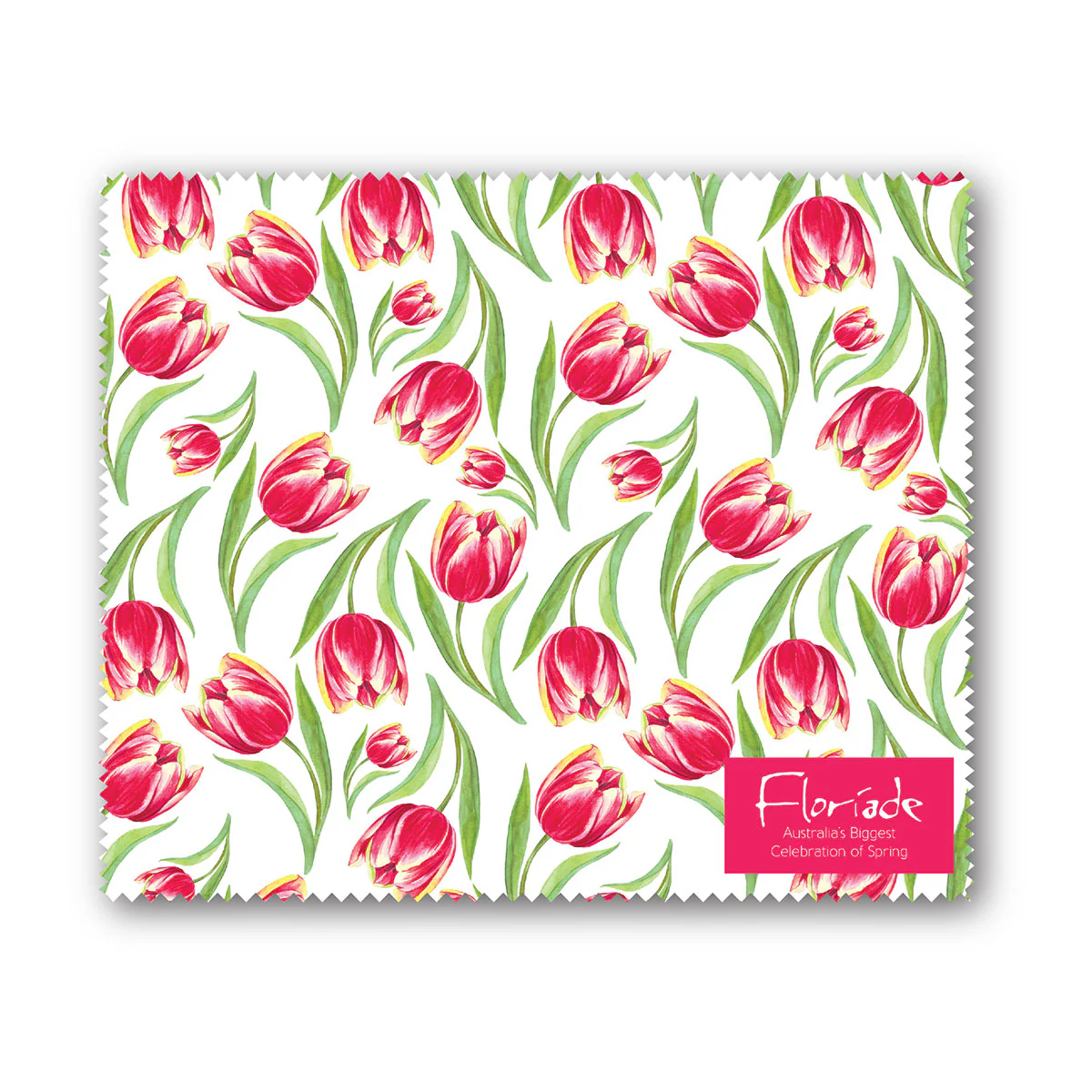 Lens Cloth Floriade Red Tulip Pattern - Branded Ideas