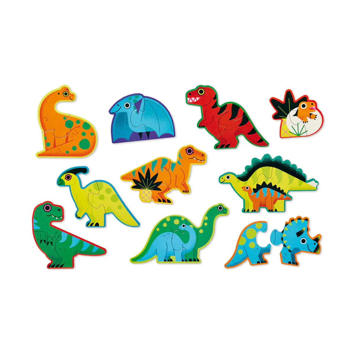 2 Piece Puzzles Dinosaurs Let's Begin - Tiger Tribe - Image 2