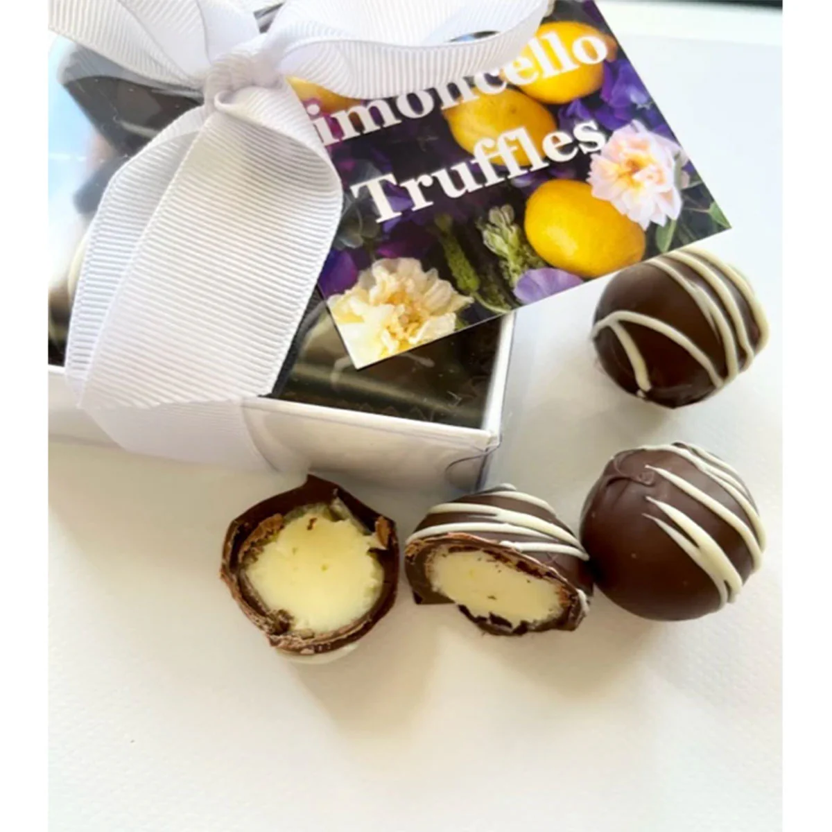 Limoncello Truffles Gift Box of Four - Sweet Pea & Poppy