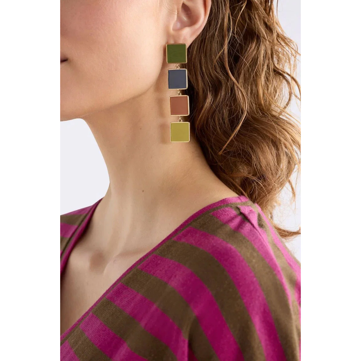 Long Drop Earring Vali Artichoke - Elk Accessories - Image 2