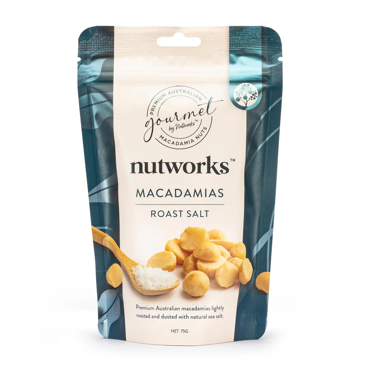 Macadamias Roast Salt Nutworks 75g - Gourmet Brands
