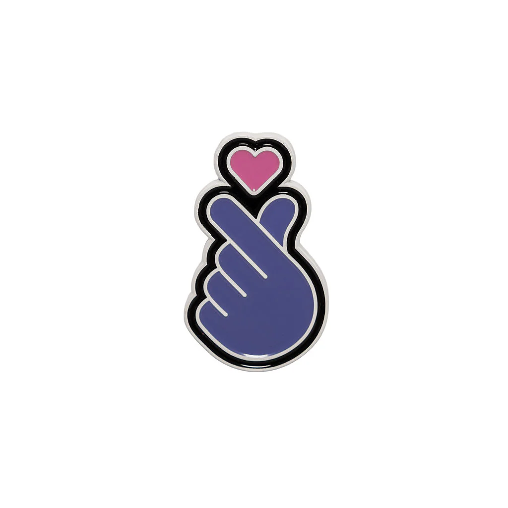 Magnet Hallyu Finger Heart Purple & Pink - Explore Engage Enjoy