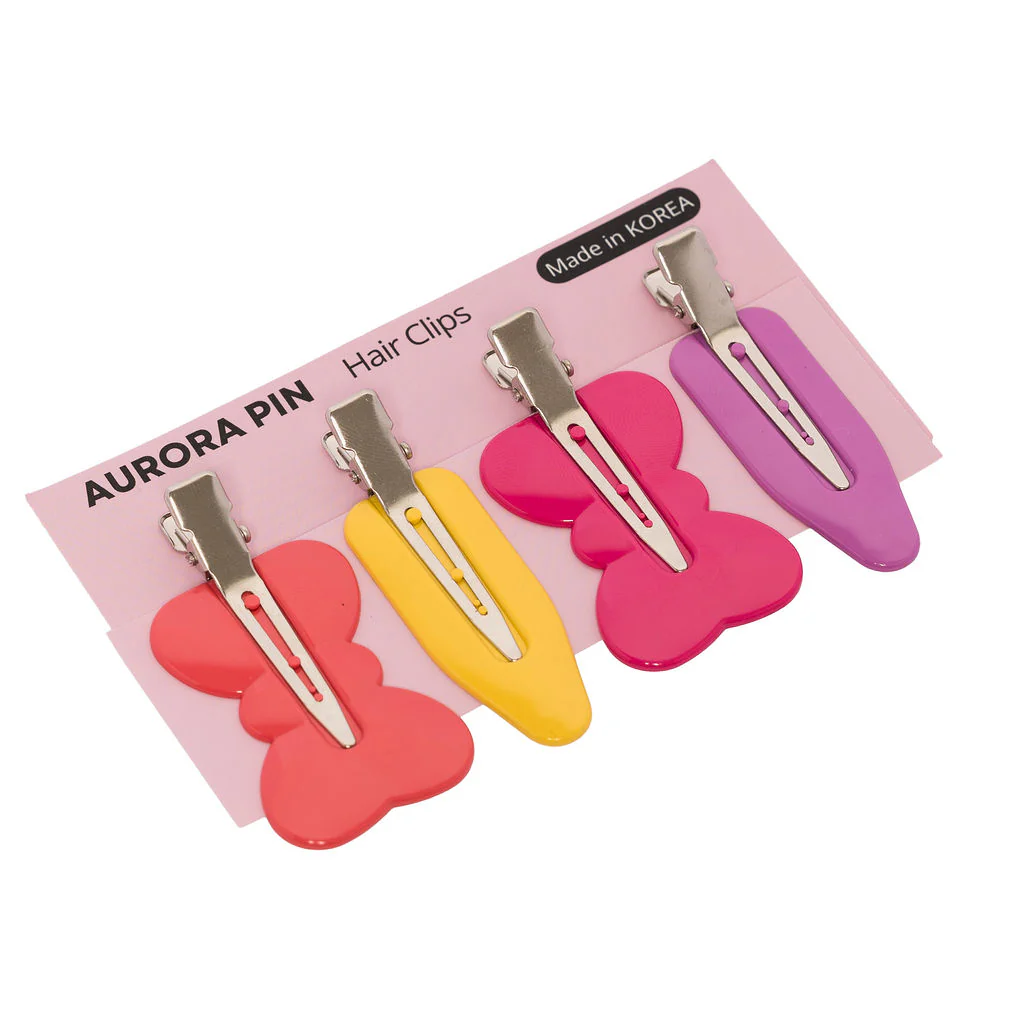 Makeup Clips 4 Pack Assorted Colours - Viapin