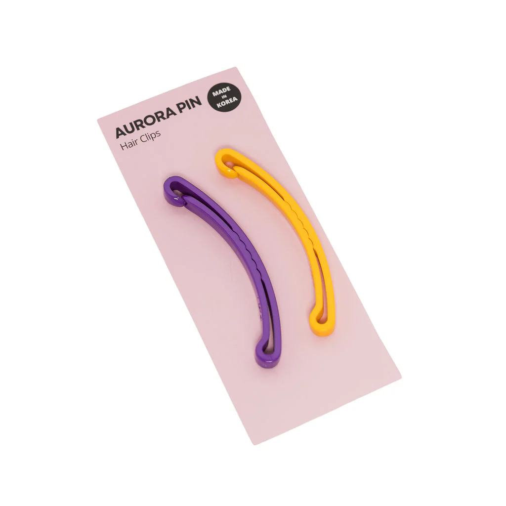 Medium Domed Hair Clips 2 Pack Assorted Colours - Viapin