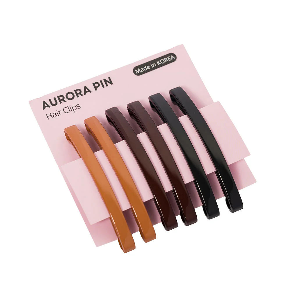 Medium Domed Hair Clips 6 Pack Assorted Colours - Viapin - Image 3