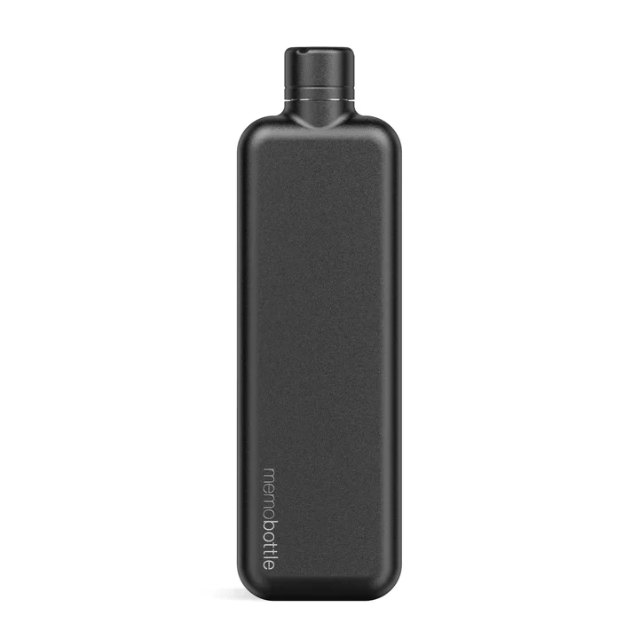 Memobottle Slim Stainless Steel Black - Telegram