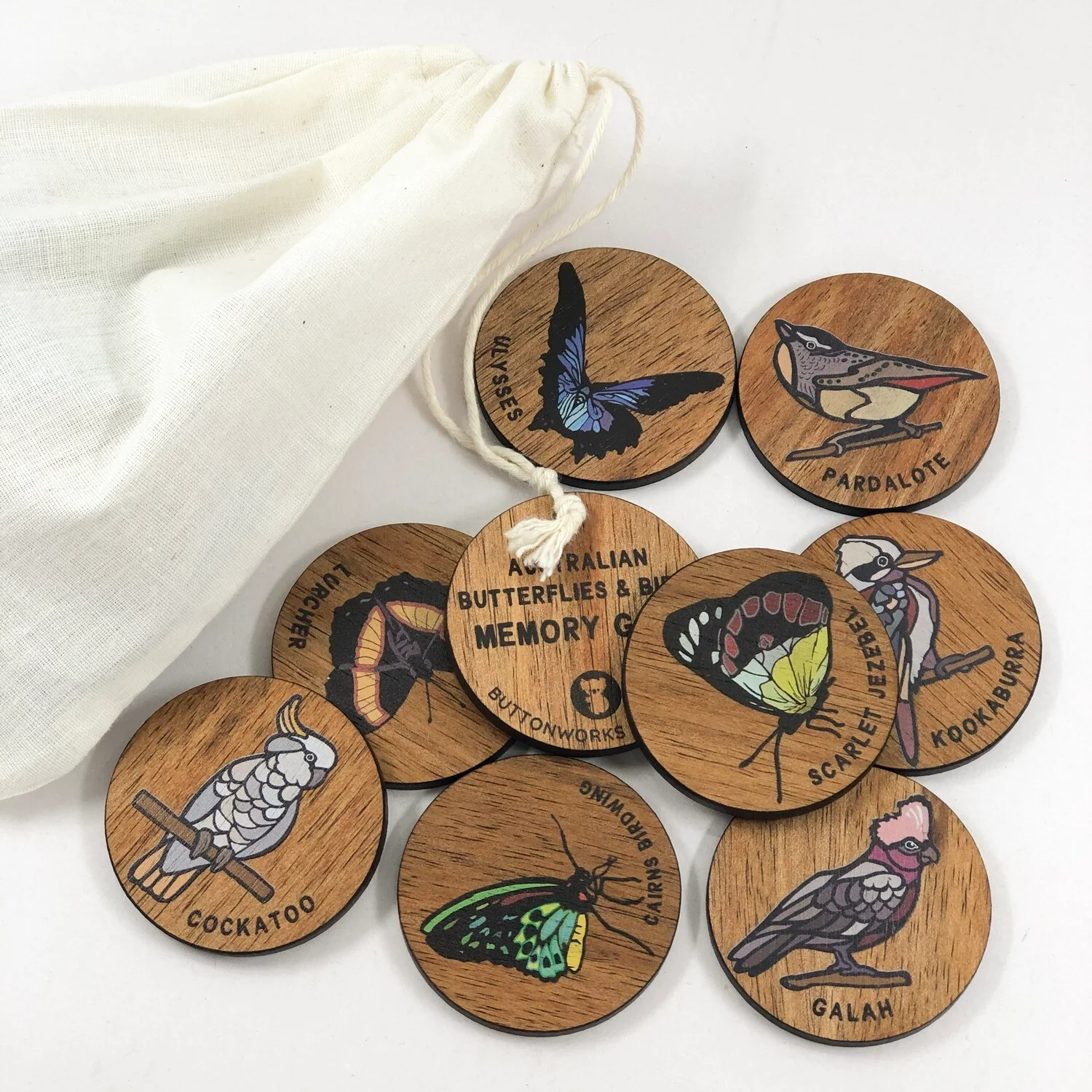 Memory Game Birds and Butterflies - Buttonworks - Image 2