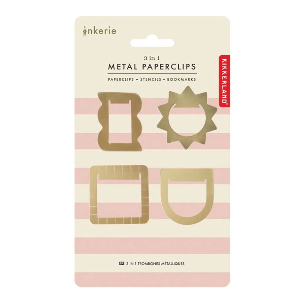 Metal Paper Clips 3 in 1 Set of 4 Inkerie - Isalbi