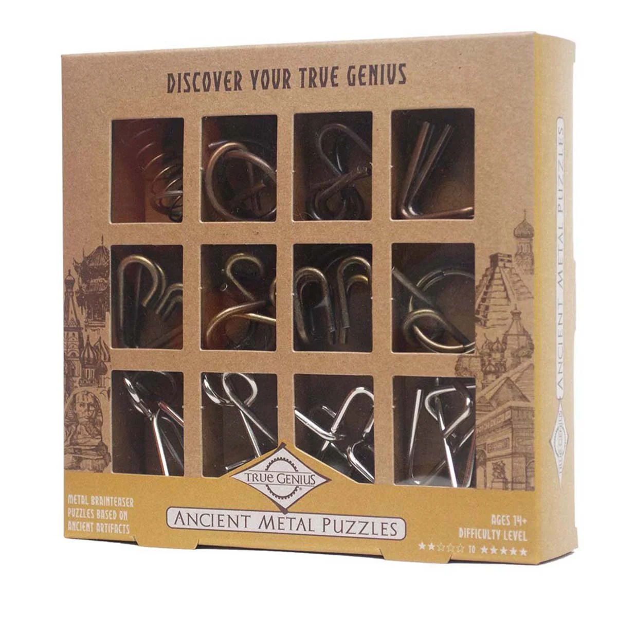 Metal Puzzle Ancient set of 12 - True Genius