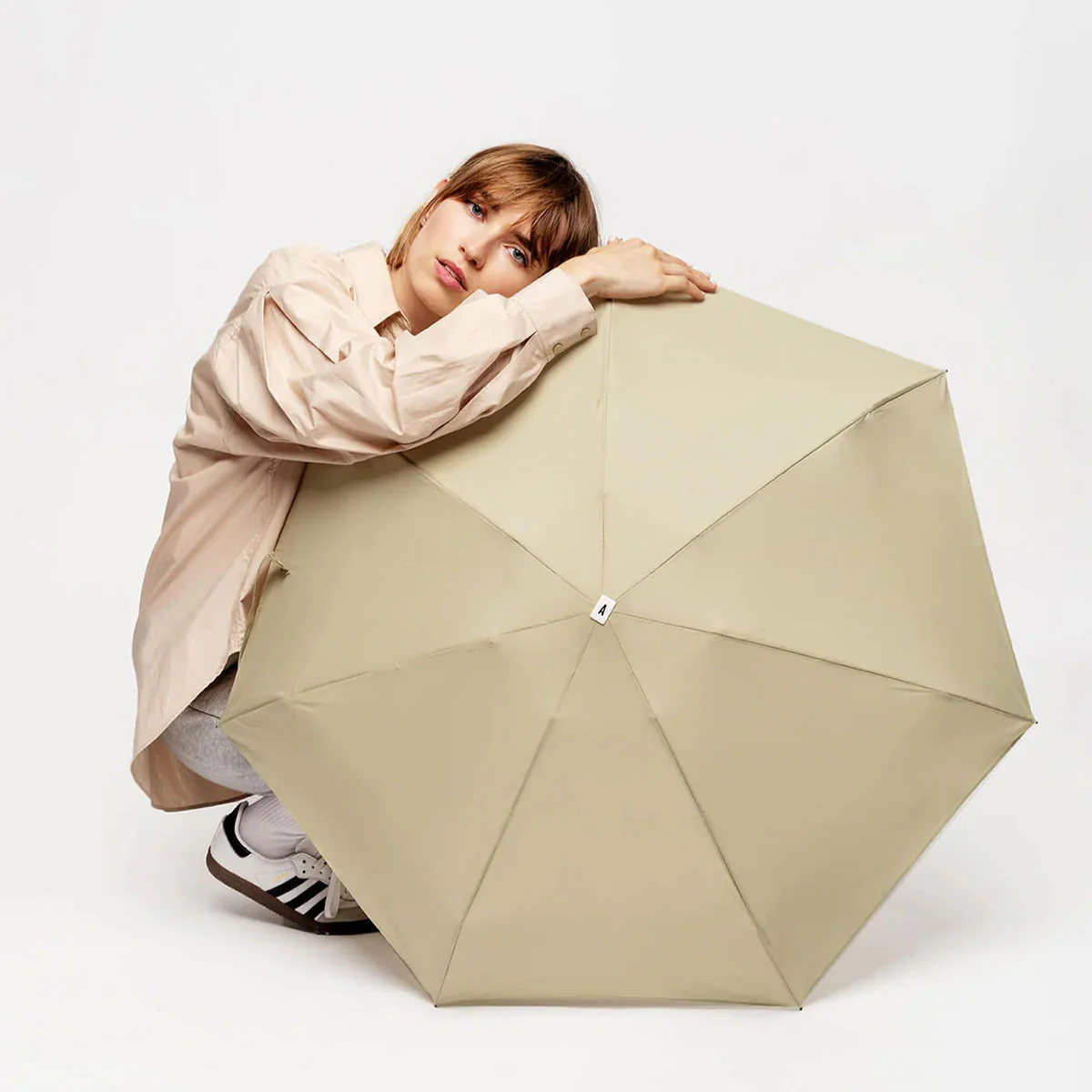 Micro Umbrella Elise Olive Green - French Bazaar - Image 3