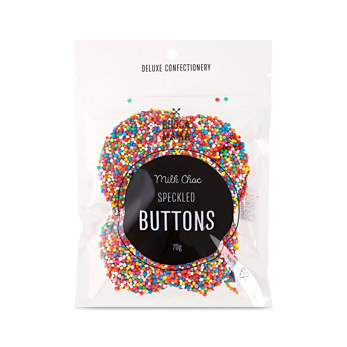 Milk Chocolate Freckled Buttons 70g - Chocamama