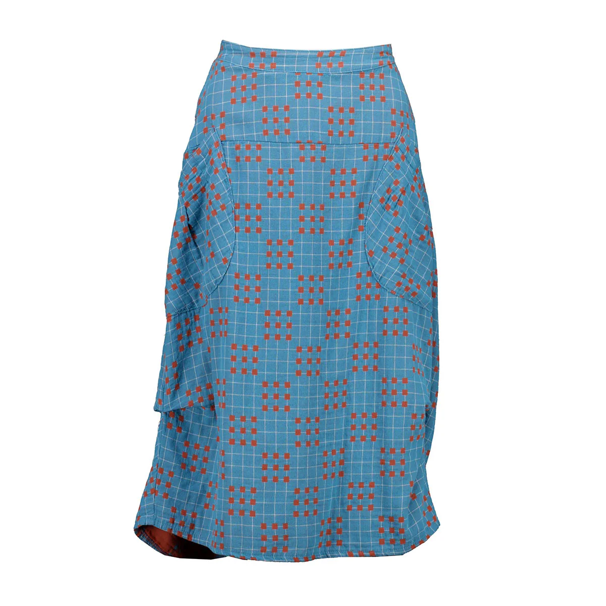 Milwaukee Network Blue Skirt in Woven Cotton M